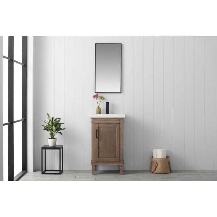 Everly Quinn Reynaldo 20'' Single Bathroom Vanity with Ceramic Top & Reviews Wayfair